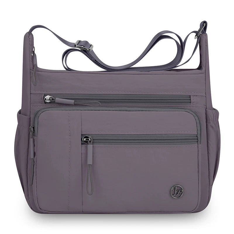 Crossbody Shoulder Bag Unisex, Waterproof Nylon Large Capacity Messenger Purse for Ladies Men Travel Shopping Daily Commute