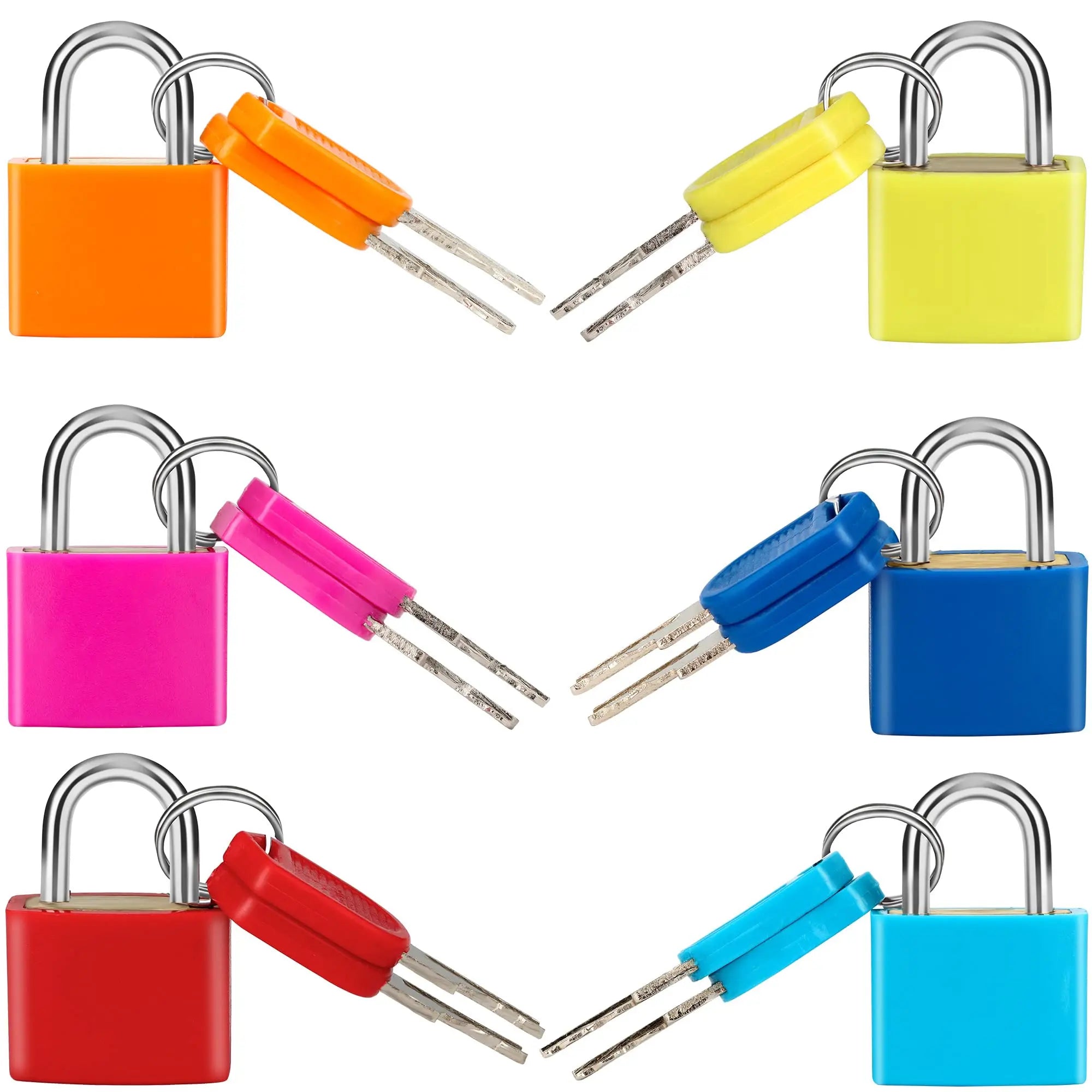 4 Pcs Suitcase Locks with Copper Keys Protect Your Belongings with Set of 4 Mini Padlocks Locks for Suitcases Backpacks
