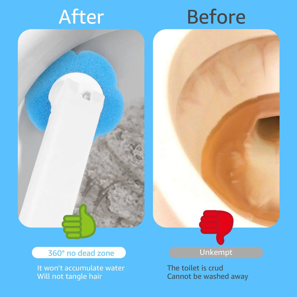 18/36Pcs Disposable Toilet Brush Wall Mounted Toilet Brush with Extended Handle Cleaning Set Replacement Head Wc Accessories New
