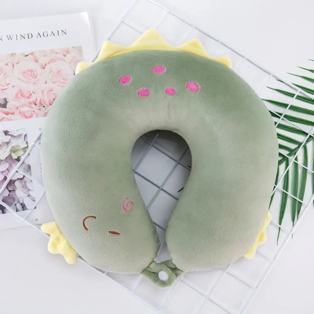 U-shaped Pillow Adult Children Travel Pillow Soft Short Plush Cartoon Portable Outdoor Nap Flight Neck Pillow Nursing Cushion