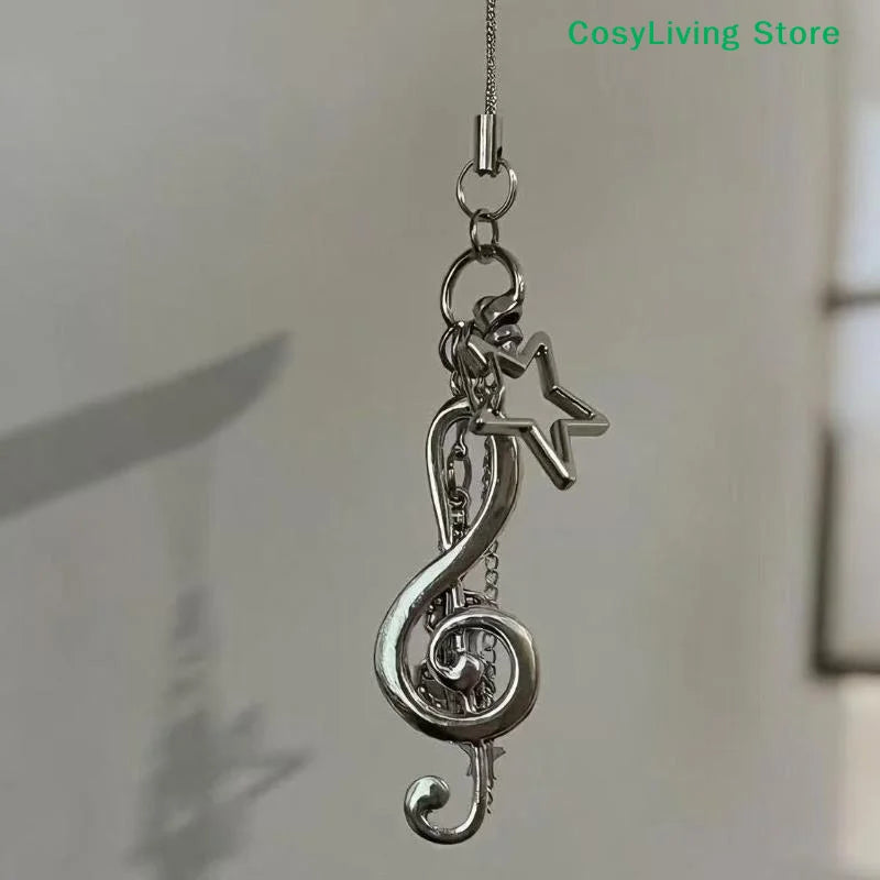 [CL]Trendy Y2K Musical Notes Backpack Pendant Creative Guitar Musical Element Keyrings Party Gift Ornaments Jewelry Gift[CL]