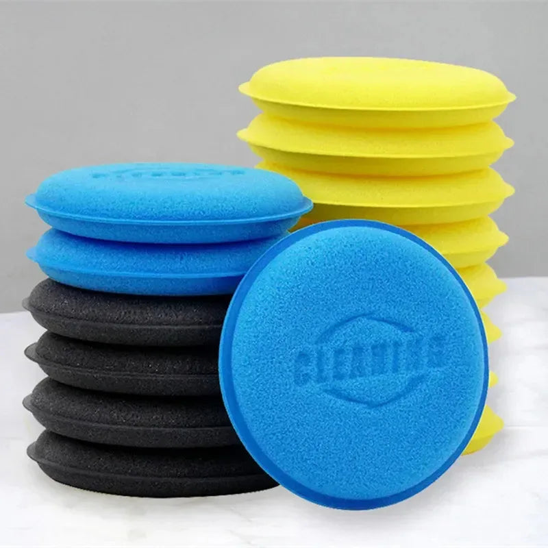 5/10pcs Car Foam Sponge Wax Applicator Cleaning Detailing Pads Car Waxing Polishing Pad Home Car Wash Care 10cm Car Cleaning Kit