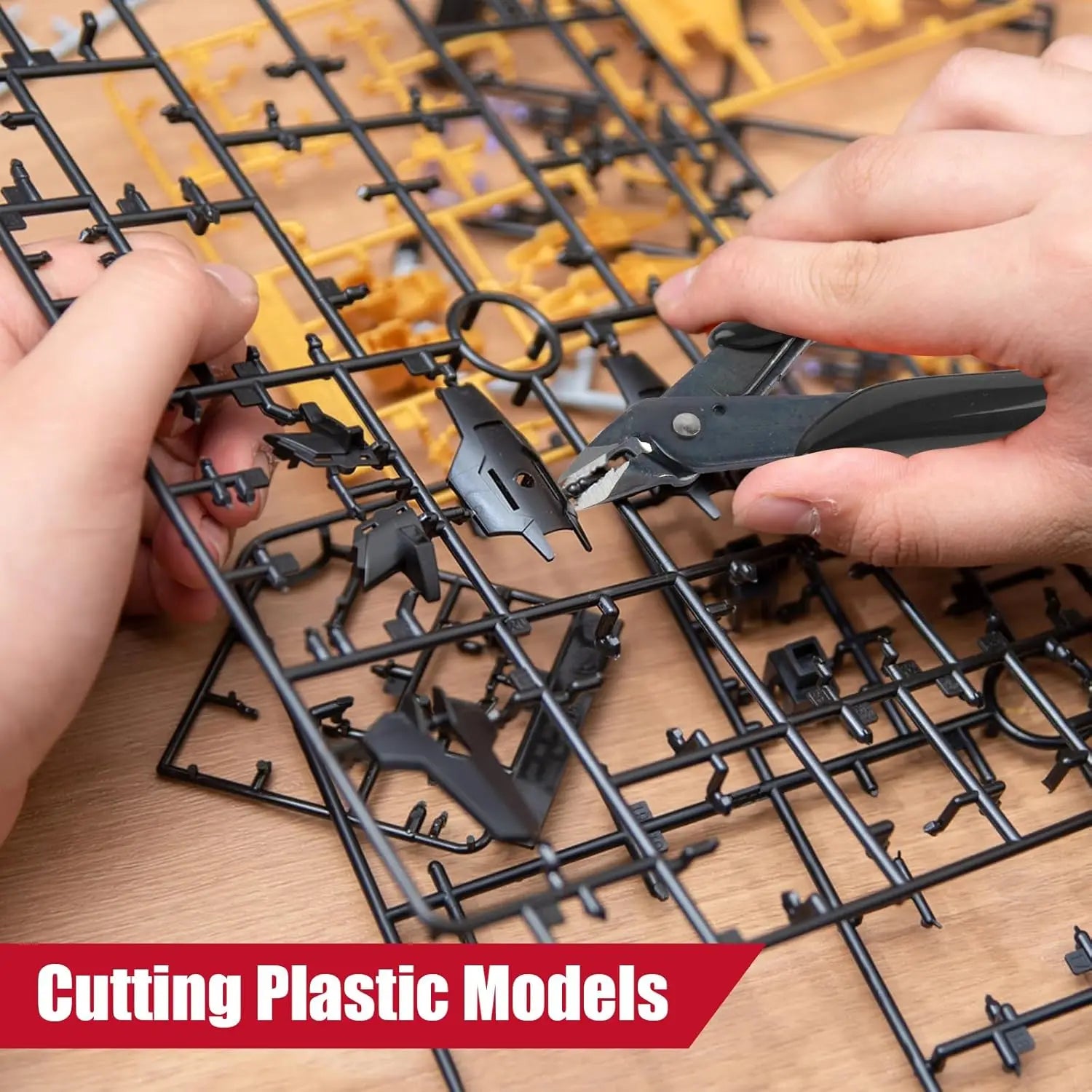 Micro Wire Cutters 5" Flush Pliers, Diagonal Side Nippers for Electronics & Plastic Models (Black)