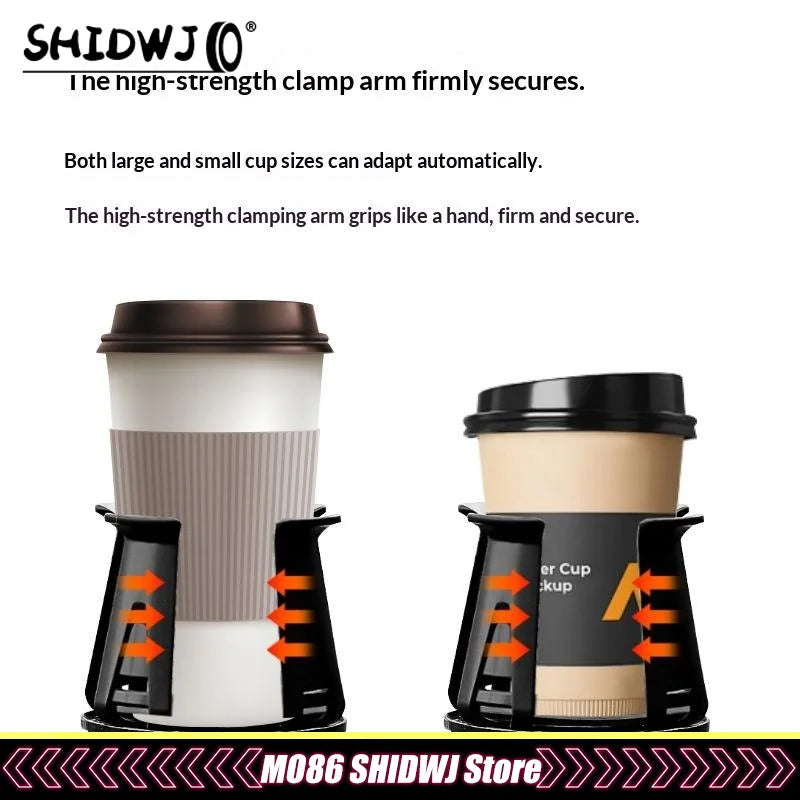 1/2Pcs Car Beverage Holder Adhesive Cup Storage Rack Car Cup Bottle Holder Multifunction Drink Rack Auto Accessories Black