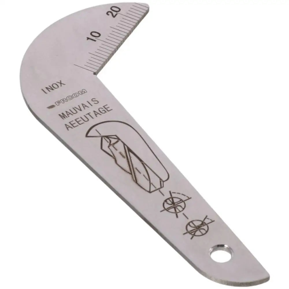 Stainless Steel Stainless Steel Drill Bit Sharpening Gauge Silver Double-sided 118 Degree Drill Bit Angle Gauge Drill