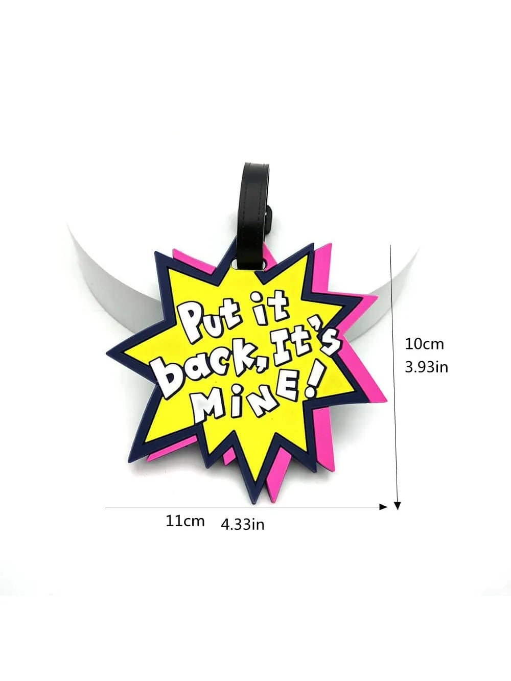 Funny Luggage Tags Silicone Travel ID Identifiers with Name Card & Strap, Durable Bag Labels for Suitcases, Backpacks & Business