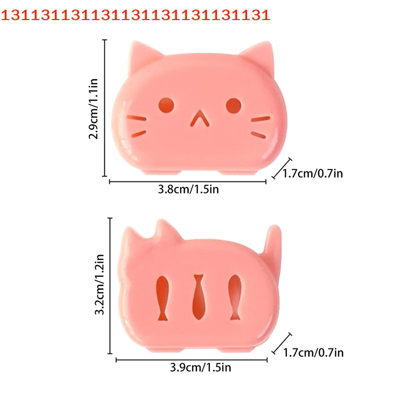 4pcs Cat Shape Travel Toothbrush Head Covers Toothbrush Protector Cap Case Protective Portable Plastic Clip For Household Travel