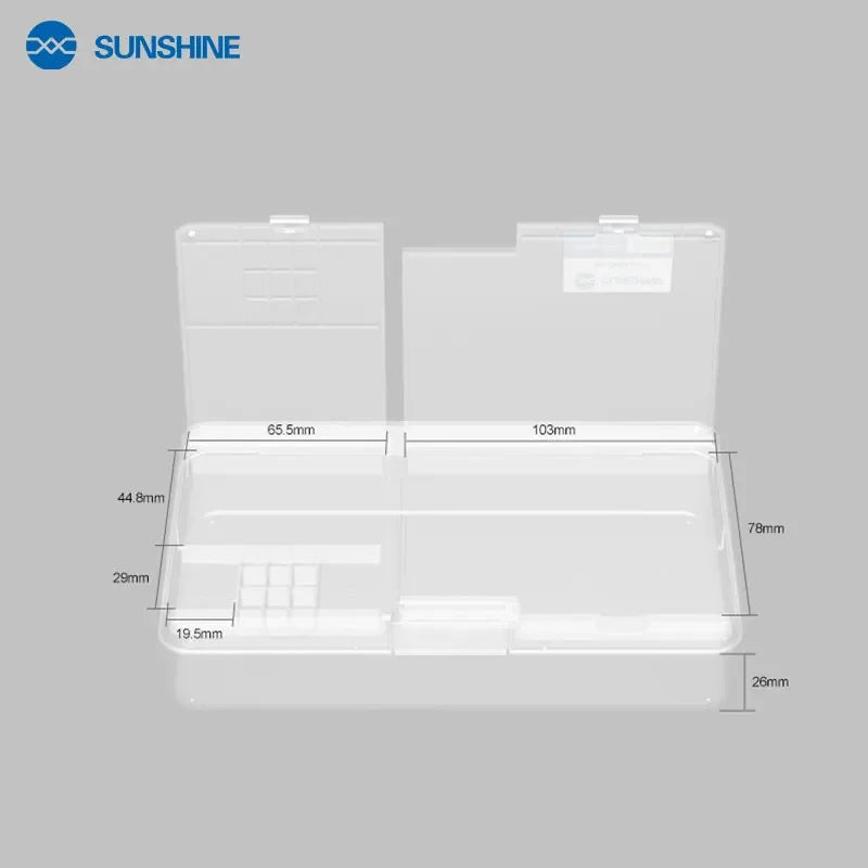 SUNSHINE SS-001A Pro Double-laver Storage Box Thickened High Hardness Small Size Large Capacity Motherboard Screw Storage Tool