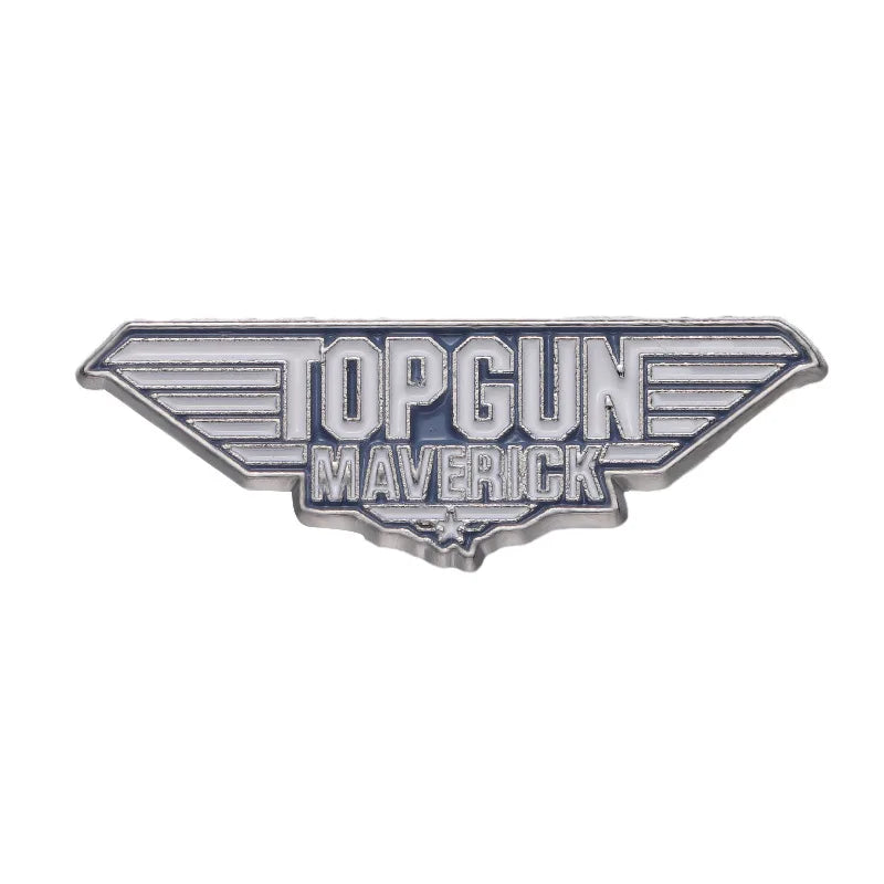 Top Gun 40th Anniversary Commemorative Coin & Keychain& Pin Brooch Lapel Badge Gifts For Military Lover for Collectors Gift