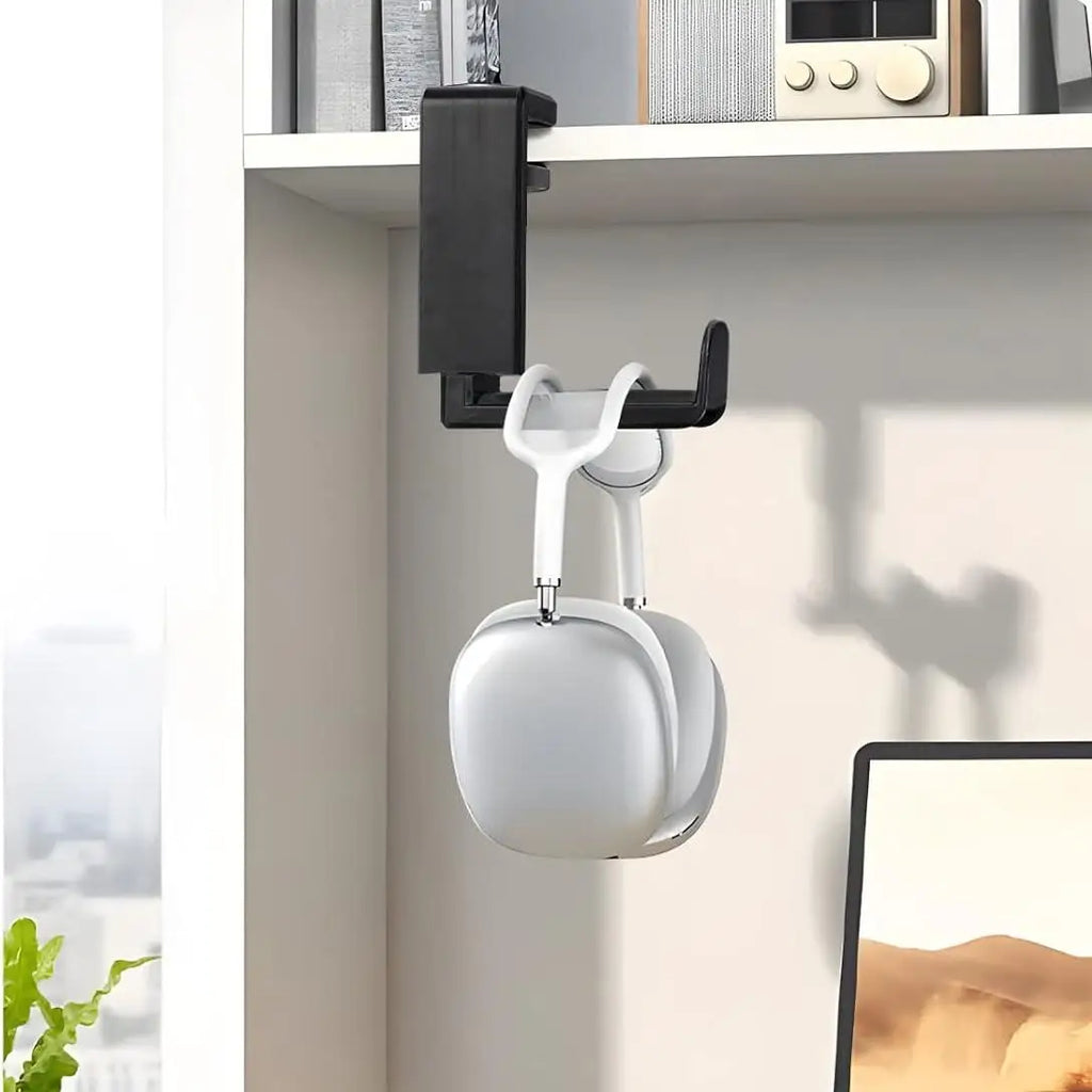 Pc Gaming Headphone Stand Headset Hook Holder, Hanger Mount with Adjustable 360 °   Rotating Arm Clamp, Desk Mount Universal Bag