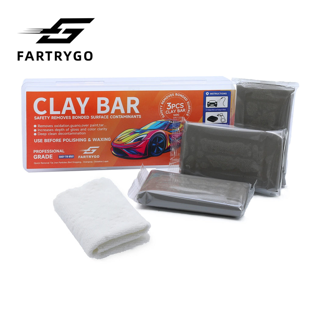 Fartrygo Magic Clay Bar Kit A+++ 100g*3 Pack  Heavy Medium Fine Detailing Clay Bar for Car Care Products