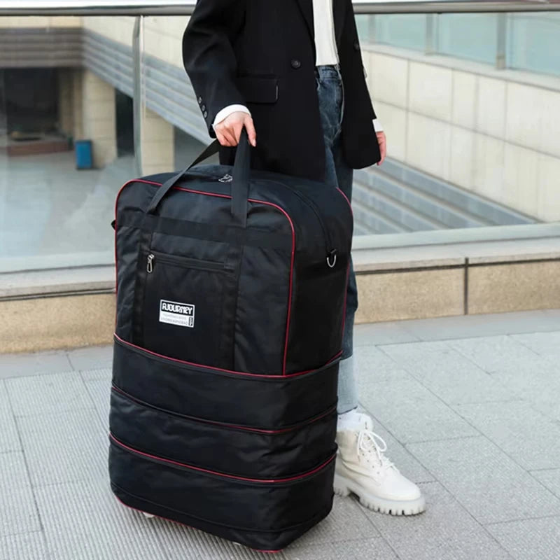 Foldable Unisex Universal Wheeled Travel Bag Expandable Large Capacity Luggage Bags with Wheels Carry On Trolley Carrier