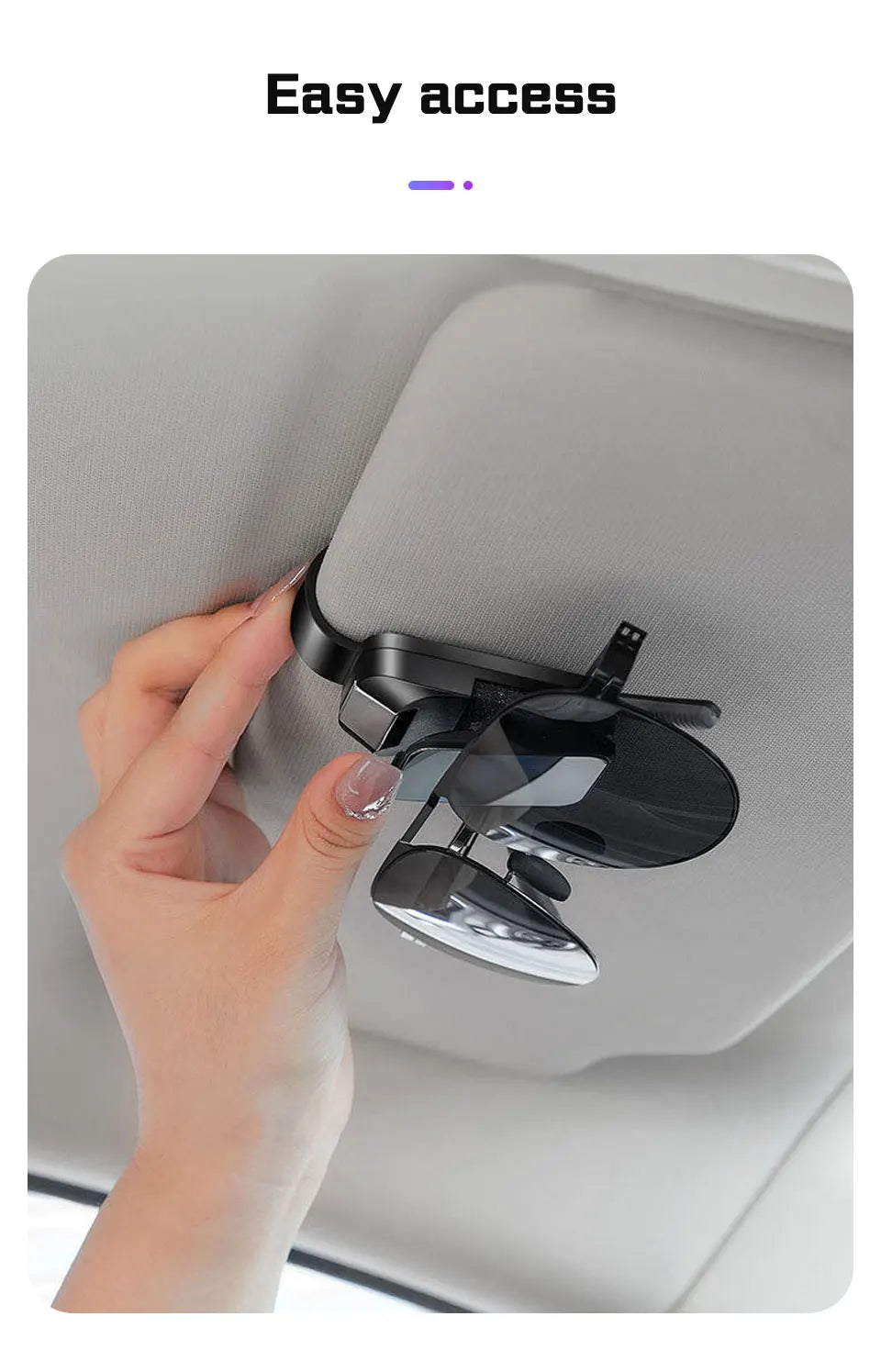 Geely Car Sunglasses Clip | Premium Auto Sun Visor Glasses Holder Organizer Accessories for Coolray Emgrand Tugella EX5