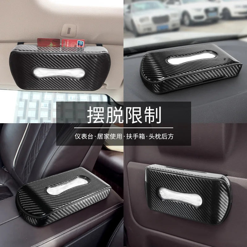 For Lotus Exclusive Carbon Fiber Car Tissue Box Holder – Premium Interior Accessory for Eletre/Emeya/Evija