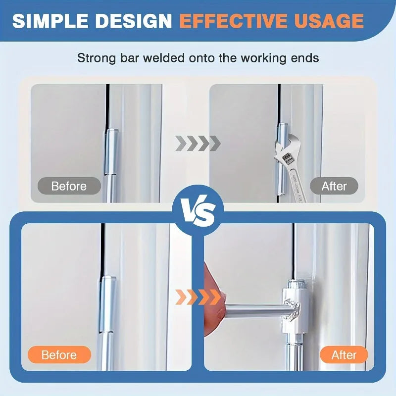 Door hinge adjustment wrench, non disassembly adjuster, household door and window cabinet door loosening adjustment tool