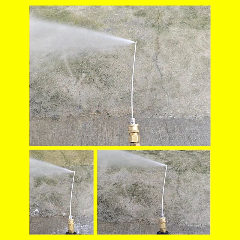 1pcs High Pressure Cleaning Needle Nozzle 1/4" Quick Connect Slim Design For Deep Cleaning AC & Car Washer Tanks
