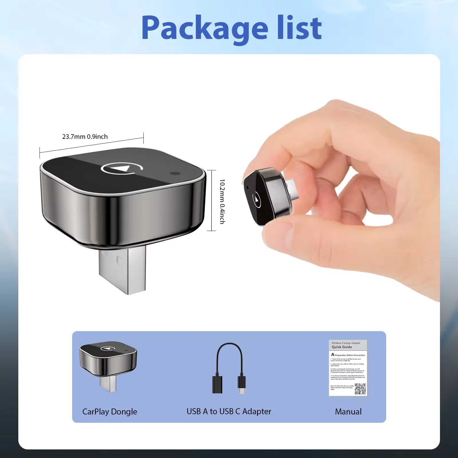 Smart Box Wireless CarPlay & Android Auto Adapter Plug & Play, USB/type-c 5GHz WiFi Low Latency, iOS 10+ Compatibility 99% car