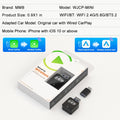 MMB Mini Ultra 2in1 Wireless CarPlay Adapter Android Auto Dongle Wired to Wireless CarPlay & Android Auto Plug&Play for 98% Cars