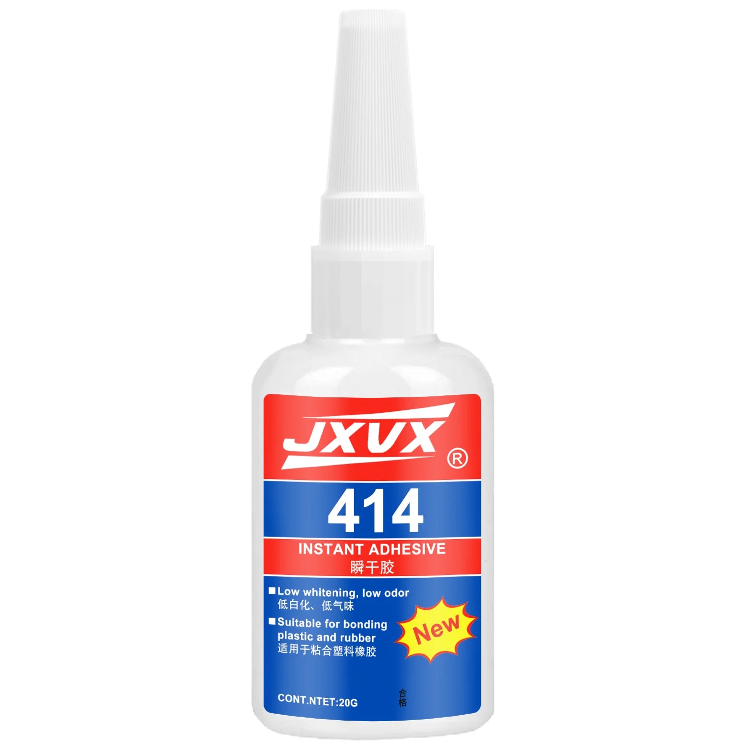 414 Super Glue Cyanoacrylate Instant Adhesive Quick-drying Strong Bond for Plastic Rubber Metal Wood Glass Liquid Glue Tool 20g.