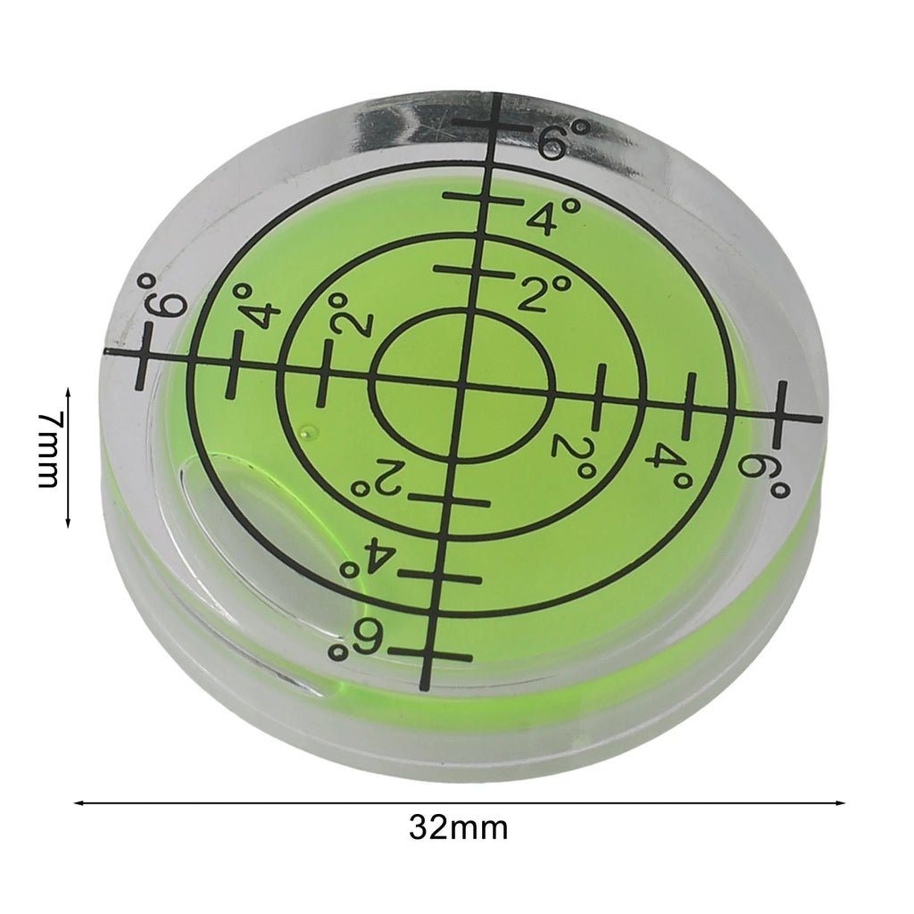 10PCS 32x7mm Round Bubble Level Acrylic For Spirit Gauge For Precision Measuring Tool
