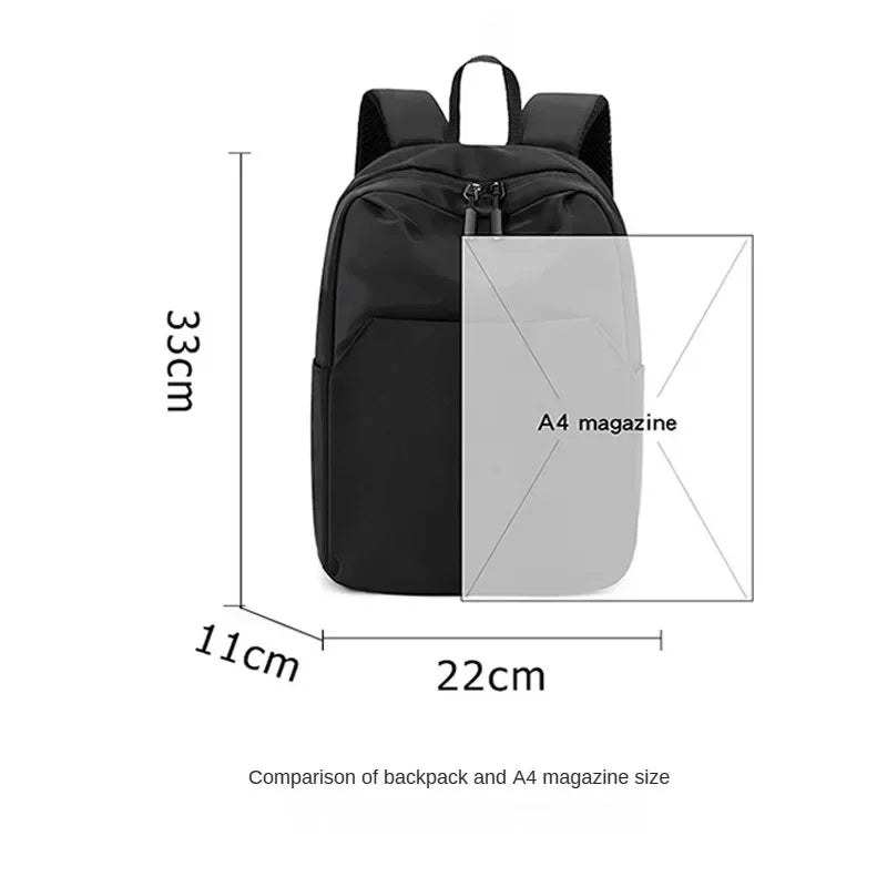 Nylon Trekking Bag Breathable School Backpack Waterproof Wear-resistant Layered Storage Lightweight for Outdoor Activities