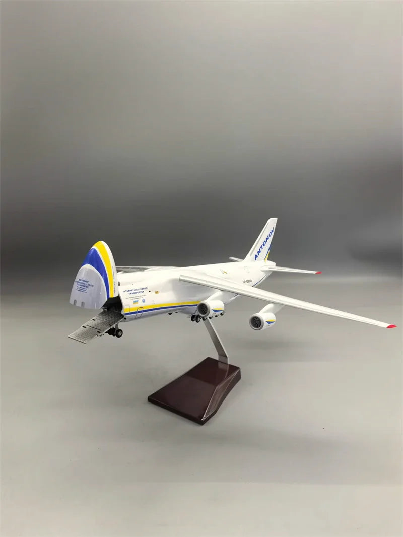 1/165 Ukraine An-124 Transport 42cm Plane Alloy Aircraft Replica Model Antonov An124 Plane With Base Airplane Toys Collection