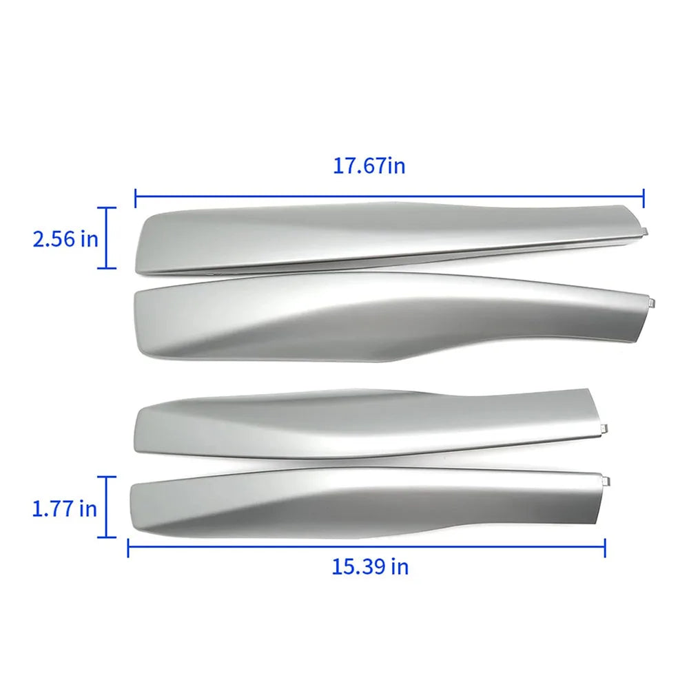 4PCS Silver Roof Rack Rail End Protective Shell Cover Trim For Lexus RX RX350 2010-2015 Car Roof Rack Rail End Cover Shell