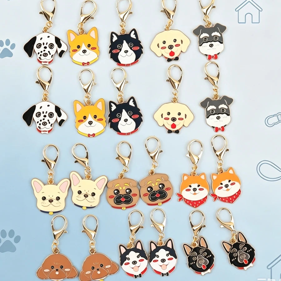 11 Pieces/22 Pieces of Cute Puppy Keychains, Pet Keychain Pendants, Animal-Themed Ornaments, Various Types of Puppies, Ideal Gifts for Dog Lovers, Small Gifts for Backpacks and Parties