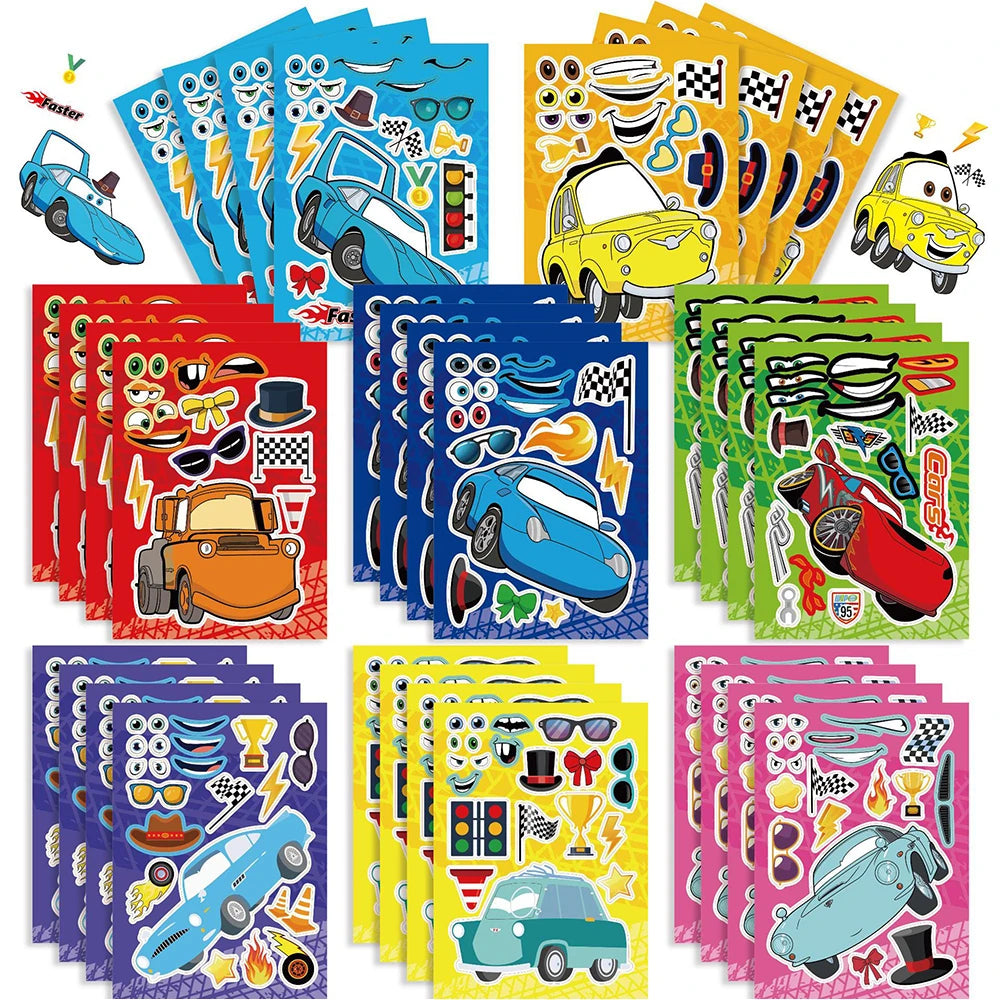 Race Car Party Favor Braclet Stamp Keychain Popcorn Box Party Decoration Cupcake Dessert Tower Kids Birthday Celebrations Favor