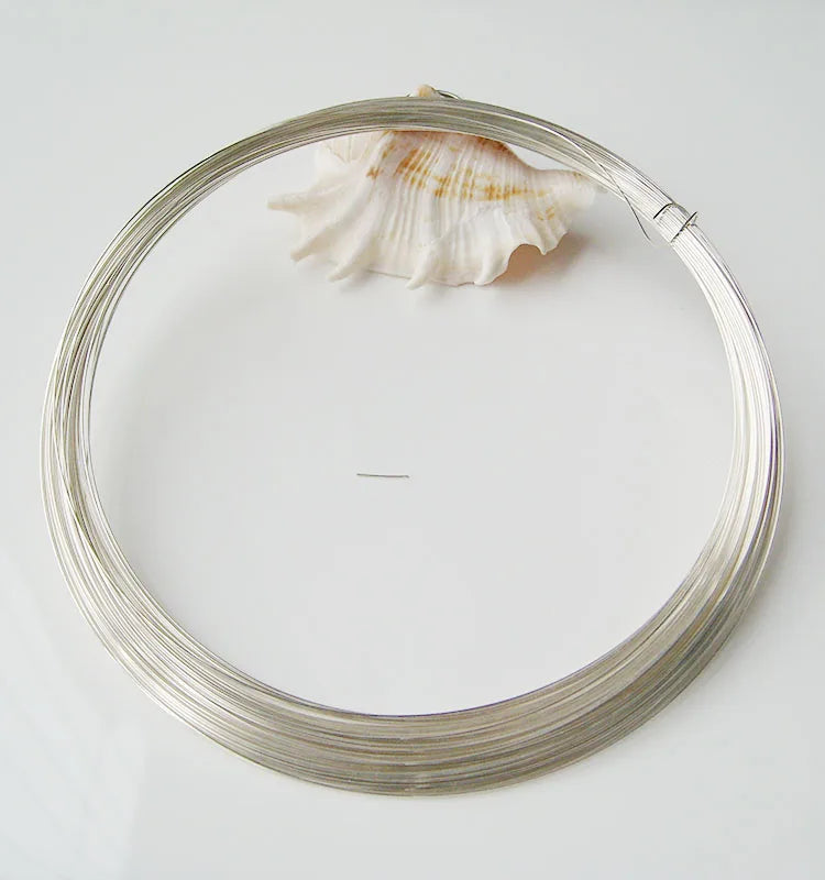 Silver Wire 925 For Jewelry Making, 0.3-2mm Sterling Silver  Round Wire For Jewelry DIY, Beading Wire Accessories , 1 Meter