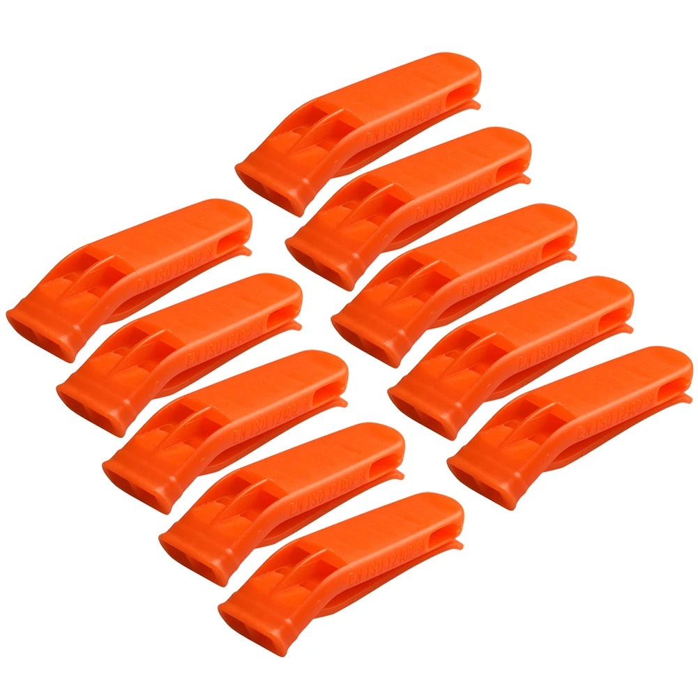 1/5/10pcs Safety Whistles Multifunction Survival Loud Whistle Double Pipe Outdoor Emergency Whistle for Camping Hiking Tools