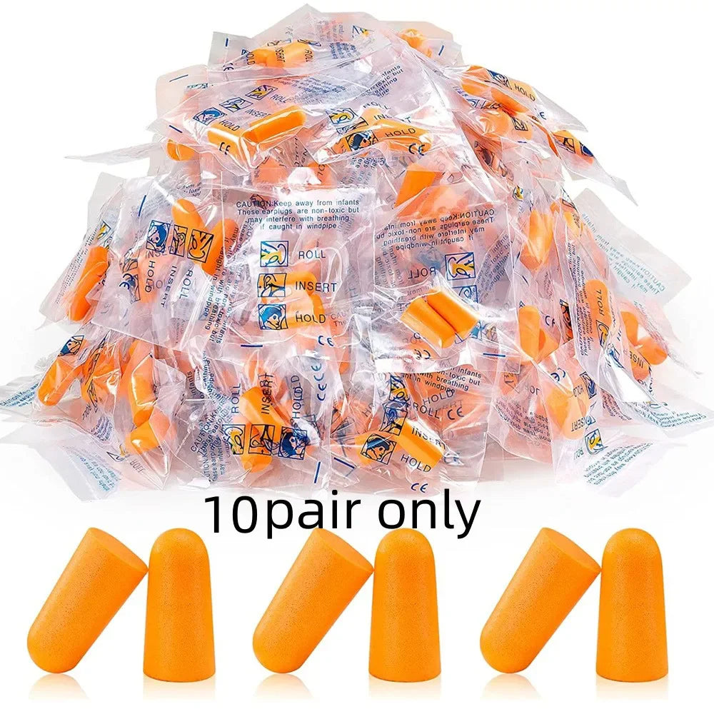 10Pair Noise Cancelling Earplugs Ear Plugs Sleep Hunting Ear Muffs Earplugs Baby Earmuffs Concert Safety Protection