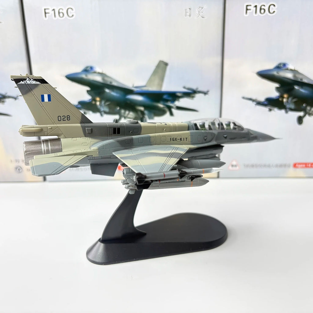 1/72 F-16D Fighter Model F16 Hellenic Air Force Mira Ghost Fighter Diecast Finished Military Plane Model Collection Ornament