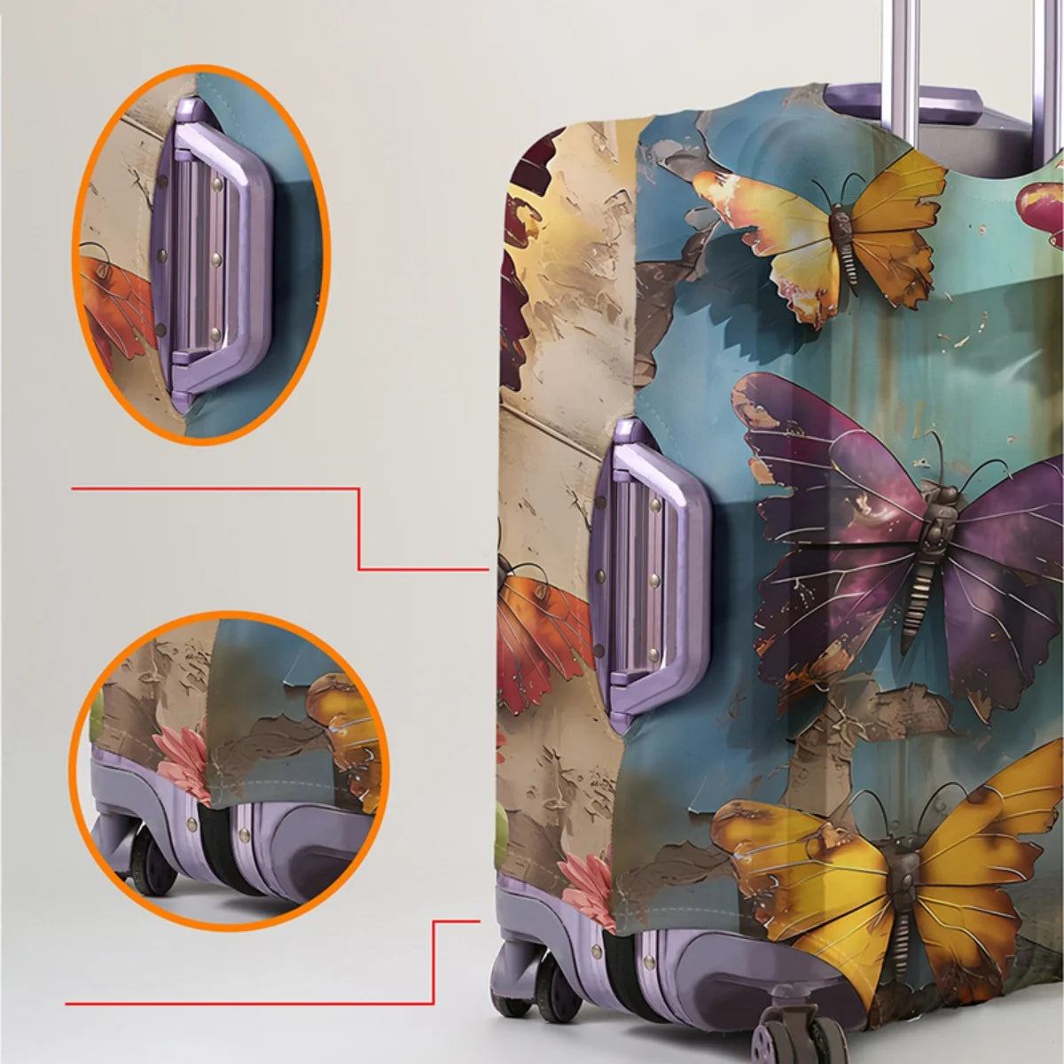 Luggage Cover Protector Elastic Waterproof Dustproof For 18-32 Inch Suitcase Travel Accessories