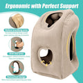 Inflatable Travel Pillow - Patented Valve Design, Adjustable Neck & Head Support | Lightweight Mid-Hardness, Ergonomic Air Pillow for Flights, Cars, Trains, Office Breaks | Multi-Color, Comfortable Material (Aircraft/Travel A