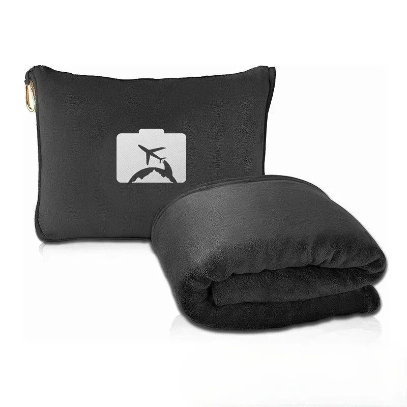 Travel Blanket Cuddle Pillow  2 in 1 Travel Pillow and Blanket Set for Airplanes Fluffy Plush Soft Comfy Thick Lightweight