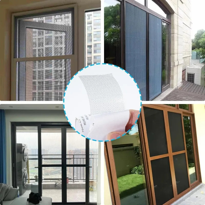Window Screen Repair Tape Self-Adhesive Waterproof Screen Broken Holes Repair Patch Stickers Screen Door Anti-mosquito Mesh Tape