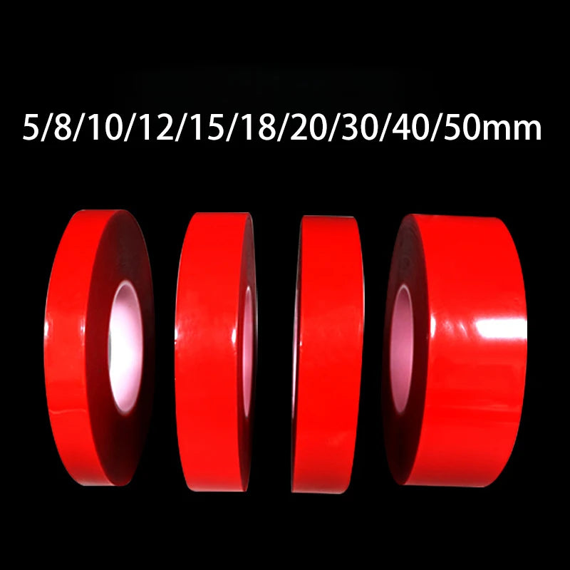 Red Transparent Silicone Double Sided Roll Sticker Tape For Car High Strength No Traces Adhesive Sticker Car Goods