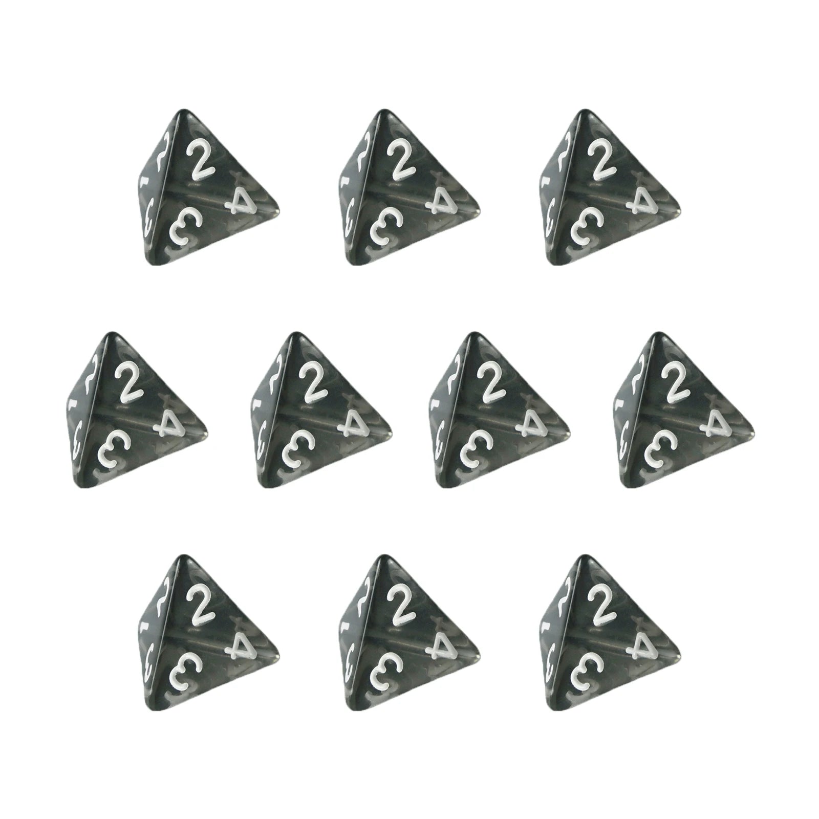 10-Piece D4 Transparent Dice Set for Role-Playing Games, Perfect Party Gift & Board Game Accessory, Ideal for DND