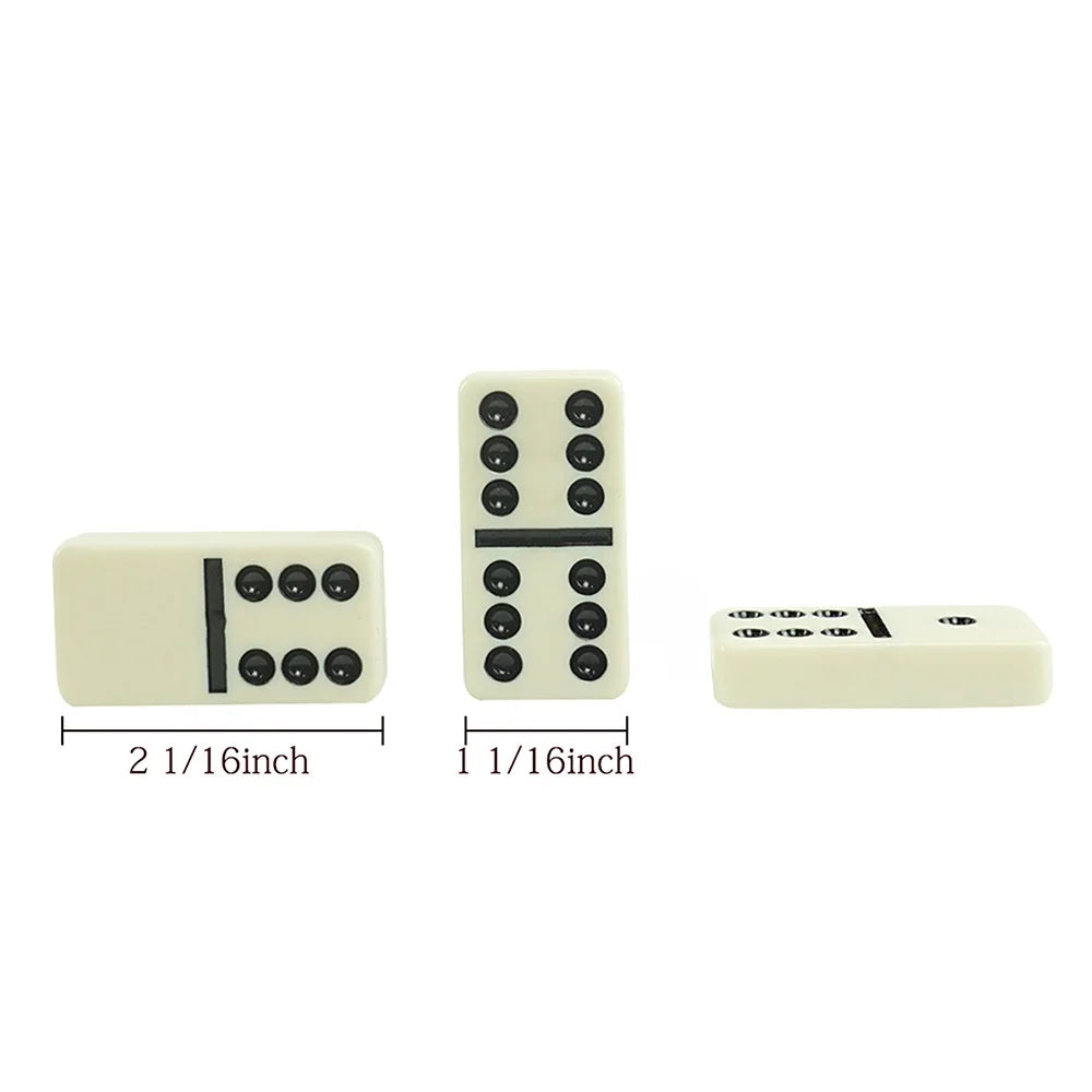 14PCS Double Six Domino Set Entertainment Leisure Travel Fun Table Game Domino Toy Children's Puzzle Toy Gift