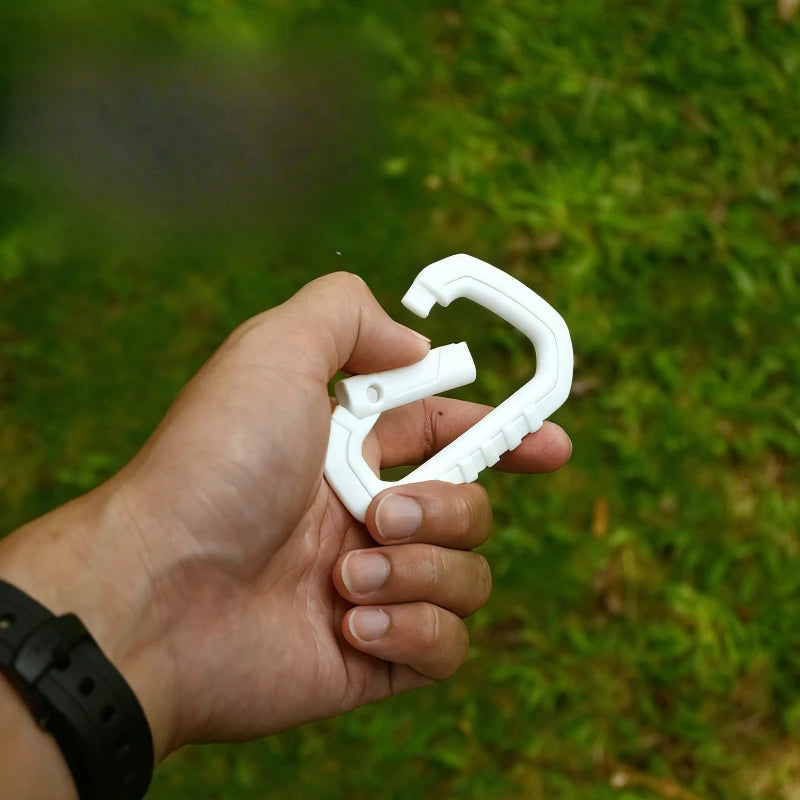 Night Visibility Carabiner Glow in Dark D Shape Luminous Clip for Camping Hiking Backpack Keychain Night Gear Backpack Safety