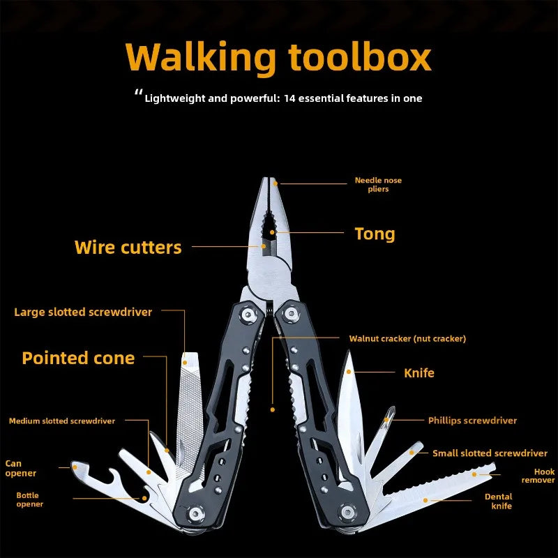 Stainless Steel Multifunctional Tool Pliers Outdoor Folding Portable Combination Multifunctional Pliers