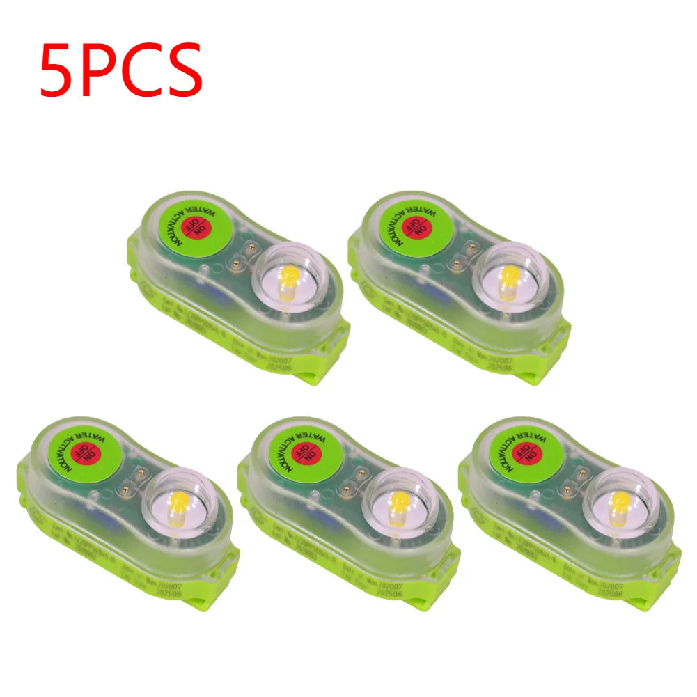 1-10pcs LED Life Jacket Light Energy-Efficient Waterproof Emergency Signal Light Easy Operation Lightweight Outdoor Accessories
