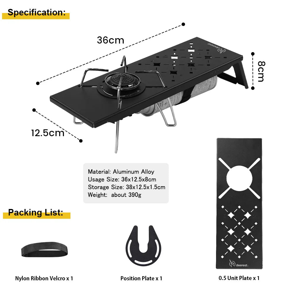 Deerest Camping Burner Accessories Outdoor IGT Table 0.5 Unit Panel Plate for ST-310 SOTO 310 Spider Stove Gas Stove Burner Rack