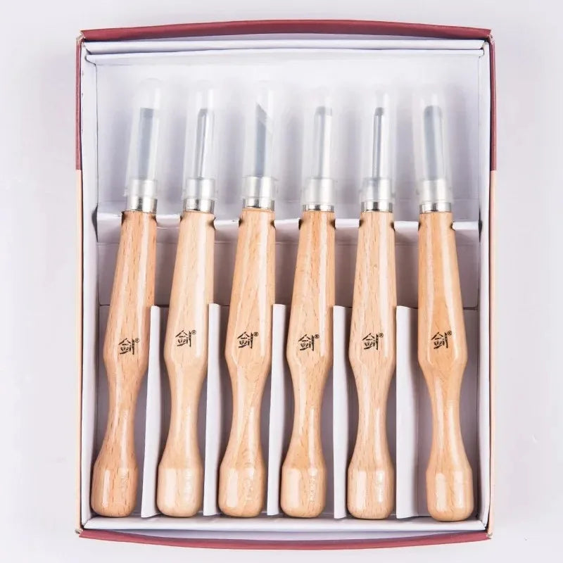 6pcs SK7 Steel Wood Carving Tools Peeling Woodcarving Chisel Woodworking Cutter Hand Carving Wood Woodpecker DIY Hand Tool Hot