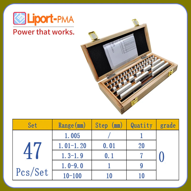 32-122pcs/set,Ceramic Rectangular Gauge Block Set,Grade 0 ,Customized Gauge,Tools for Micrometer and Caliper Inspection