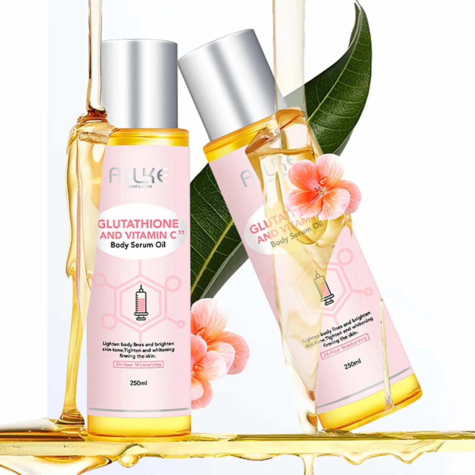AILKE Vitamin C Moisturizing and Whitening Massage Essential Oil, Smooth Skin, Reduce Dark Spots, For All Skin Types, 250ml