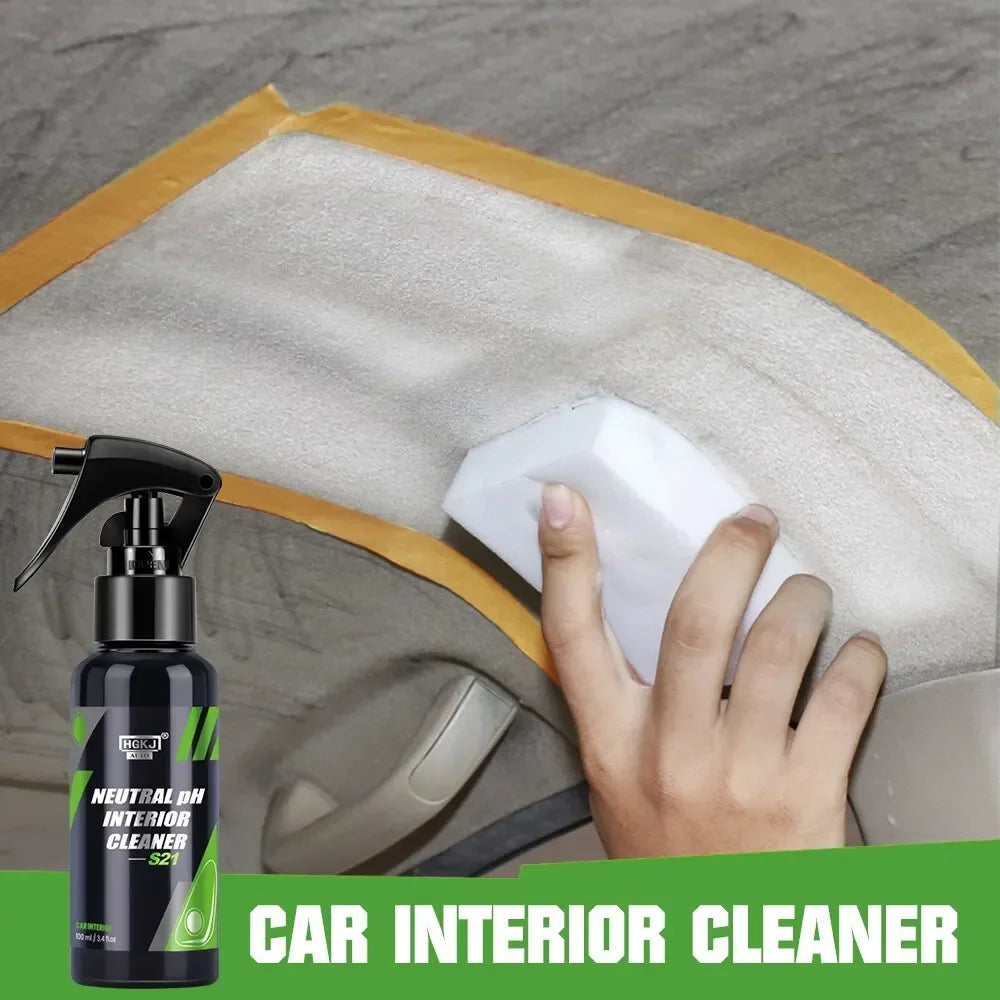 ‌HGKJ S21 Neutral pH Interior Cleaner - Waterless Foam Spray for Car Seats, Dash & Leather