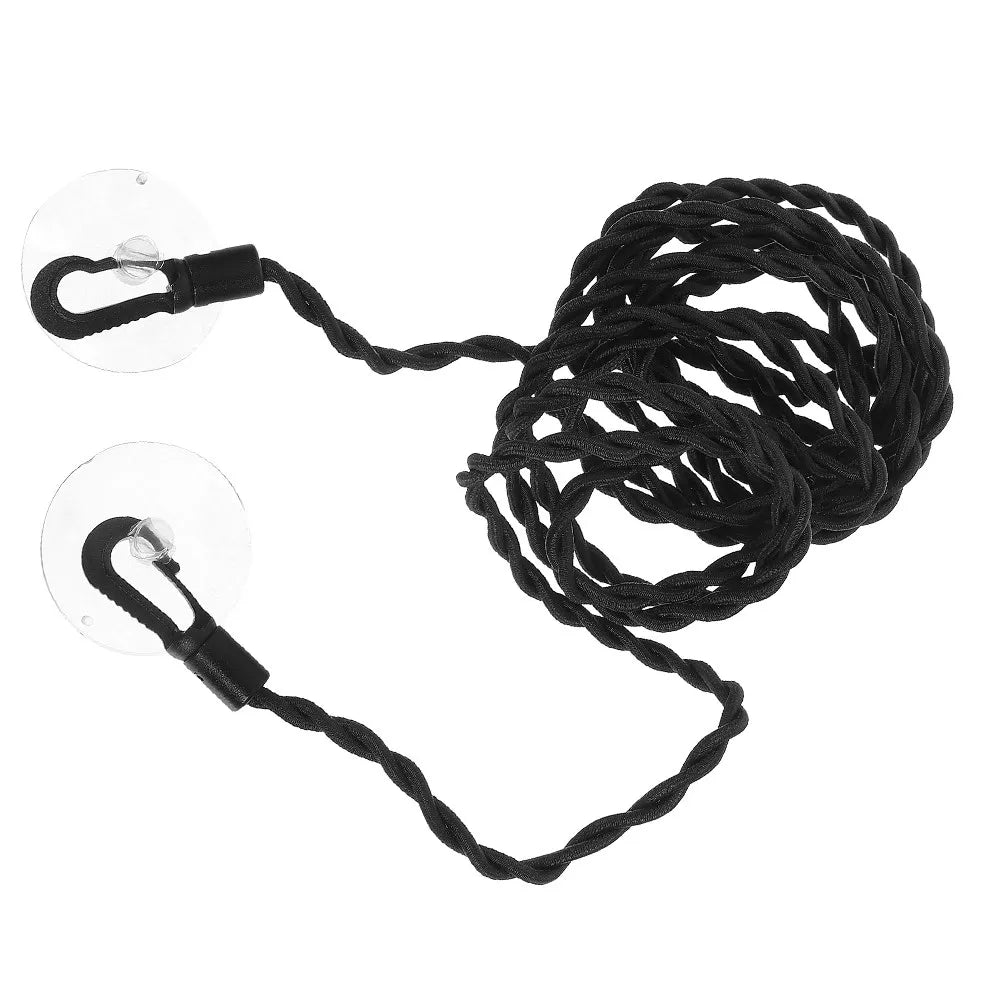 Portable Travel Clothesline Elastic Stretchable Clothes Drying Rope Suction Cup Hook Camping Hiking Outdoor Laundry Line