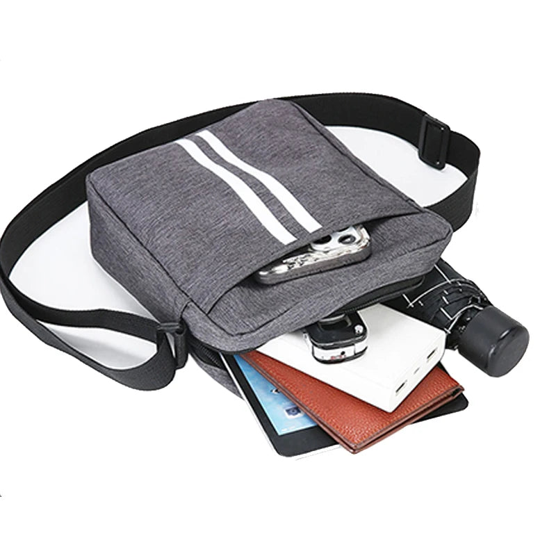Daily Wear Sporty Stripe Crossbody Bag Fashion Solid Tone Purse, Practical Size for Daily Commute and casual outdoor outings